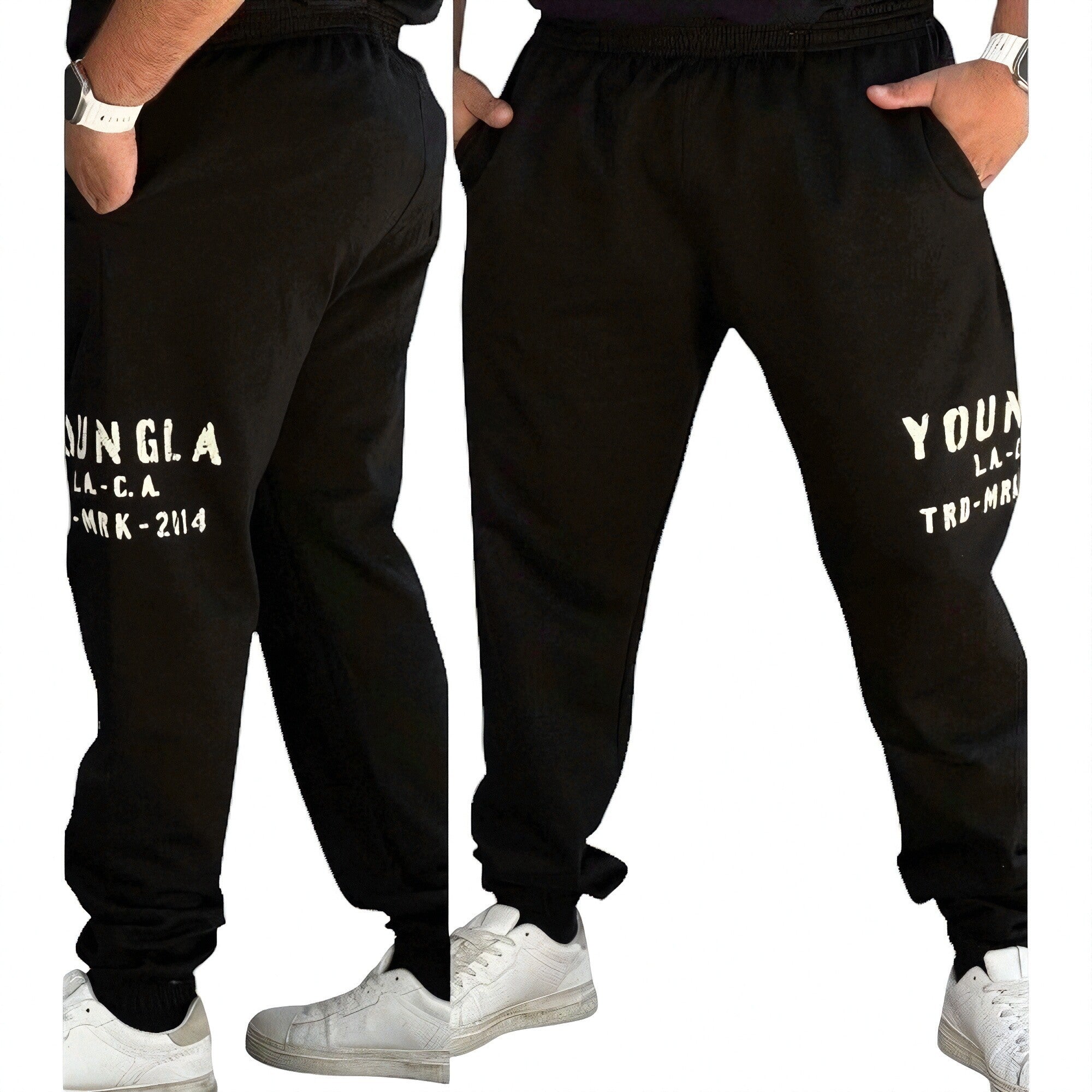 DUALLITY WEAR black elevated jogger pants with premium fit and superior comfort. Features heavier fabric and minimal style.