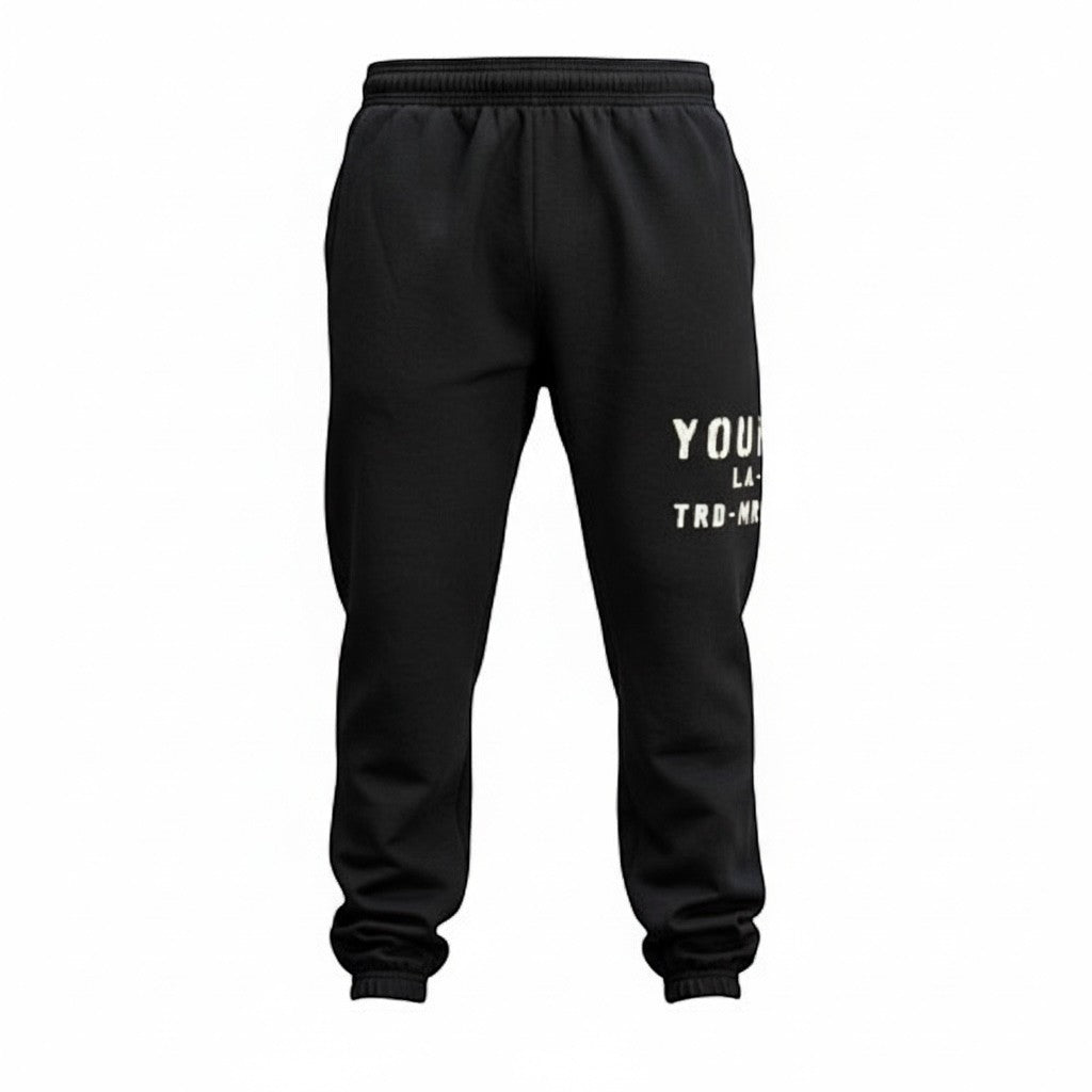 DUALLITY WEAR black elevated jogger pants with premium fit and minimal style. Made from heavier fabric for superior comfort and durability.